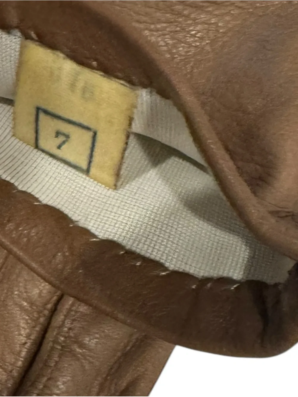 Classic soft Brown Leather Gloves Sz 7